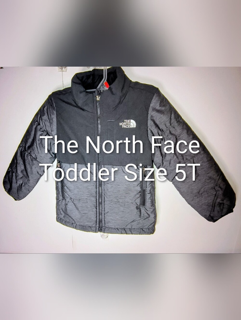 The North Face Size 5T Insulated Black And Grey Coat